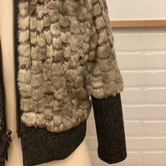 Juicy Couture Sz Large Cropped Fur Jacket - Picture 1 of 3